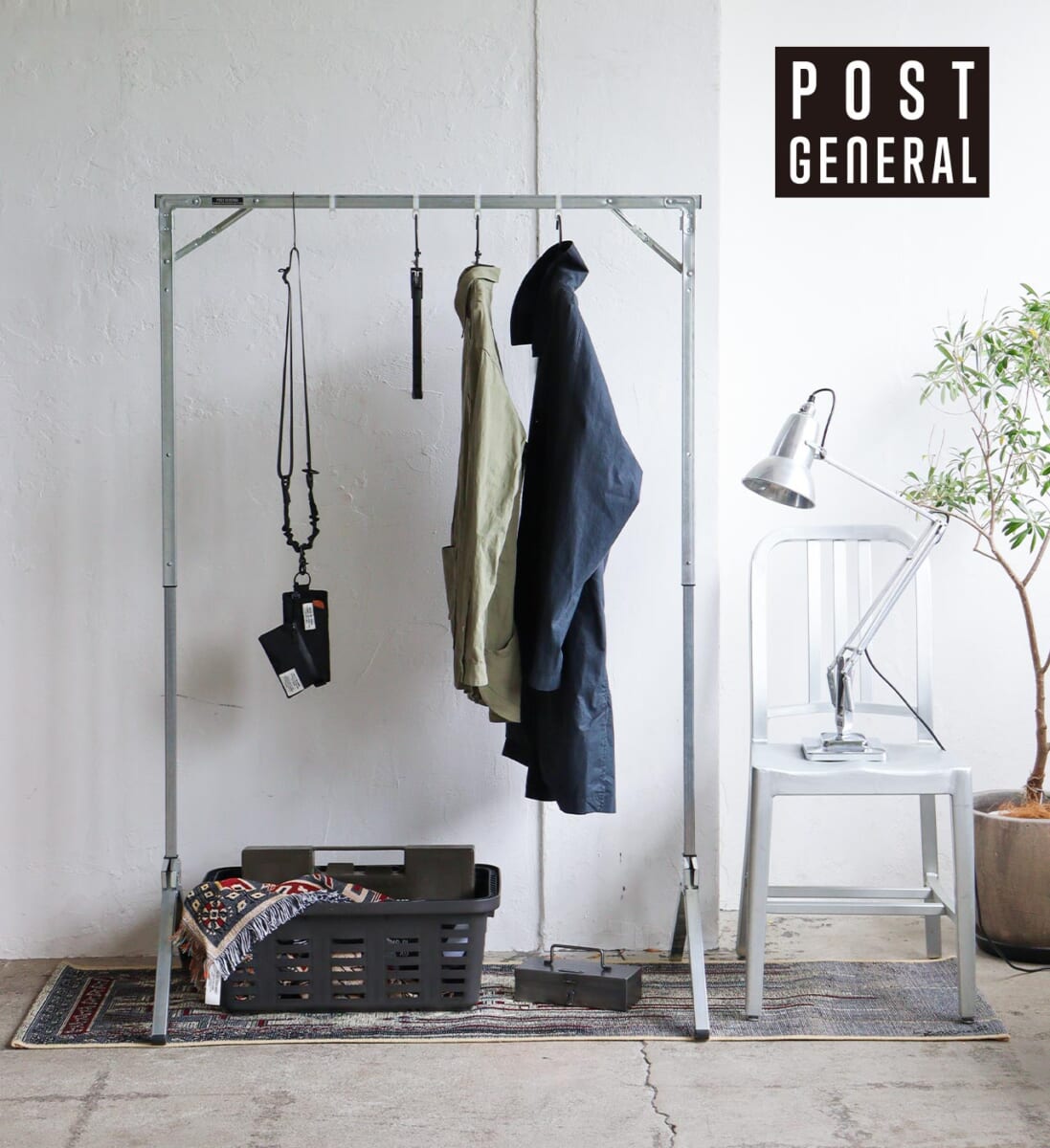 エキシビション フォルダブルハンガーラックNEWブラック色